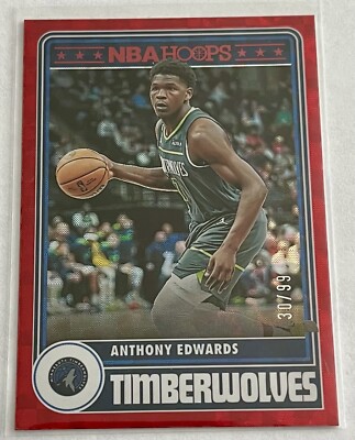 2023-24 NBA Hoops Timberwolves Anthony Edwards Hyper Red #286 /99