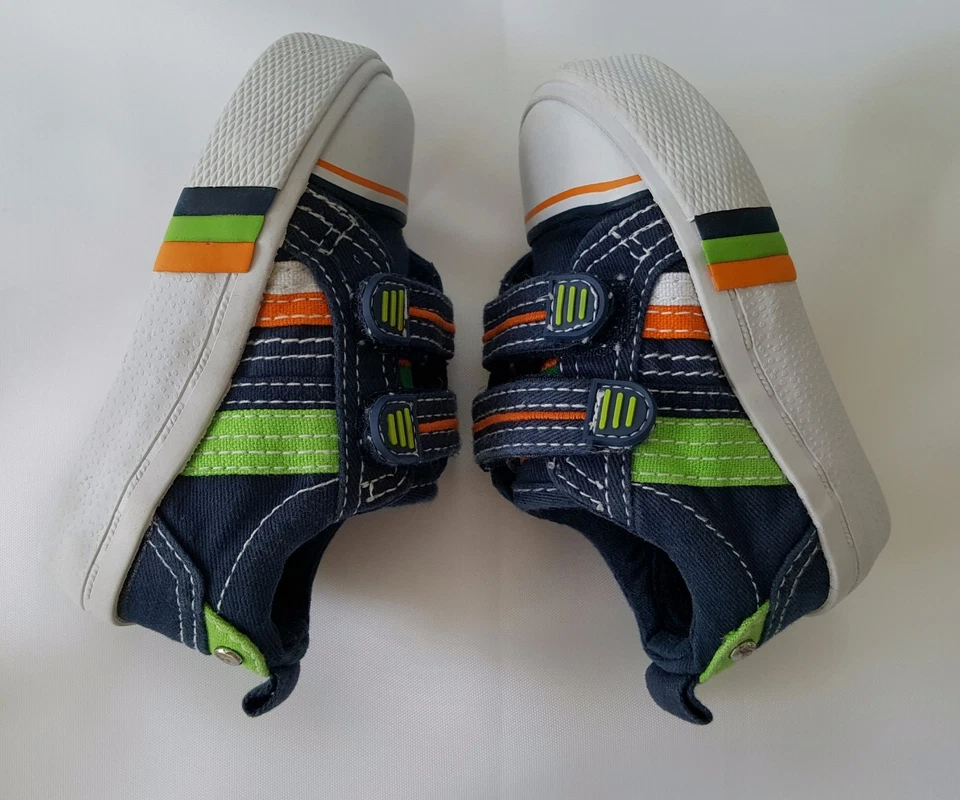 Koala Kid Multi-Colored Canvas Cap Rubber Toe Sneakers Boy's Toddler Size 3  - Image 3 of 4