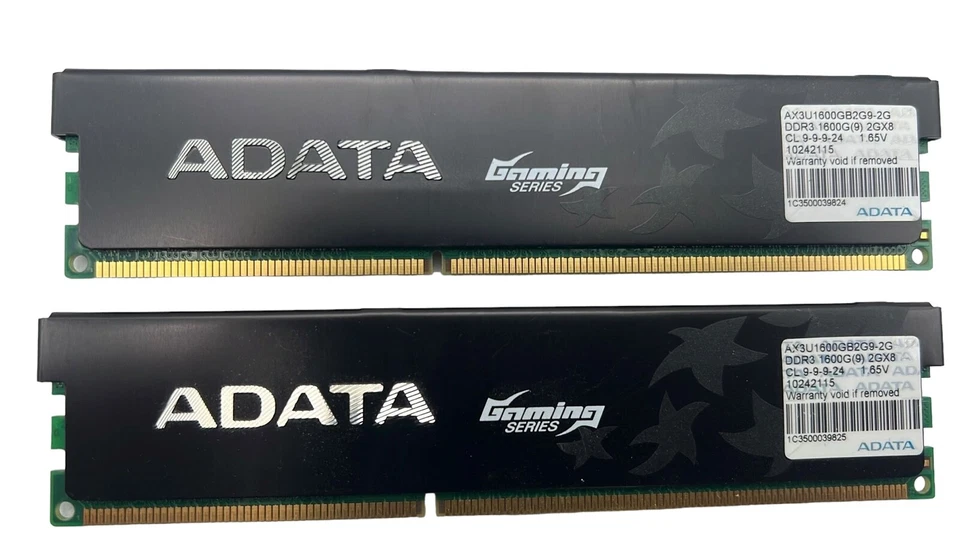 ADATA 4GB RAM (2x2GB) PC3-12800 DDR3-1600 GAMING SDRAM AX3U1600GB2G9-2G - Image 2 of 2