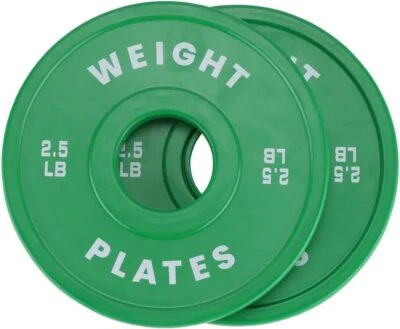 1 Pair Bumper Plates 2" Olympics Rubber Weight Plates 1.25 /2.5/5/10 LBS Plates