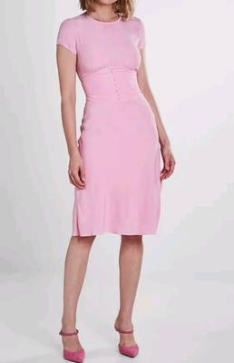 Liu Jo wunderschönes Chiffon Seide-Mix Kleid Gr.38 NEU
