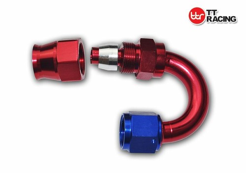 Aluminium PTFE Hose End Brake Teflon Adaptor Swivel Set of 10 Fittings Kit RED - Picture 10 of 13