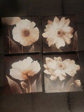 Canvas wall art - 12"x12" flower art 4 Panels in total