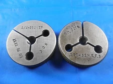 1/4 32 NEF 3 THREAD RING GAGES .25 GO NO GO P.D.'S = .2297 & .2278 INSPECTION