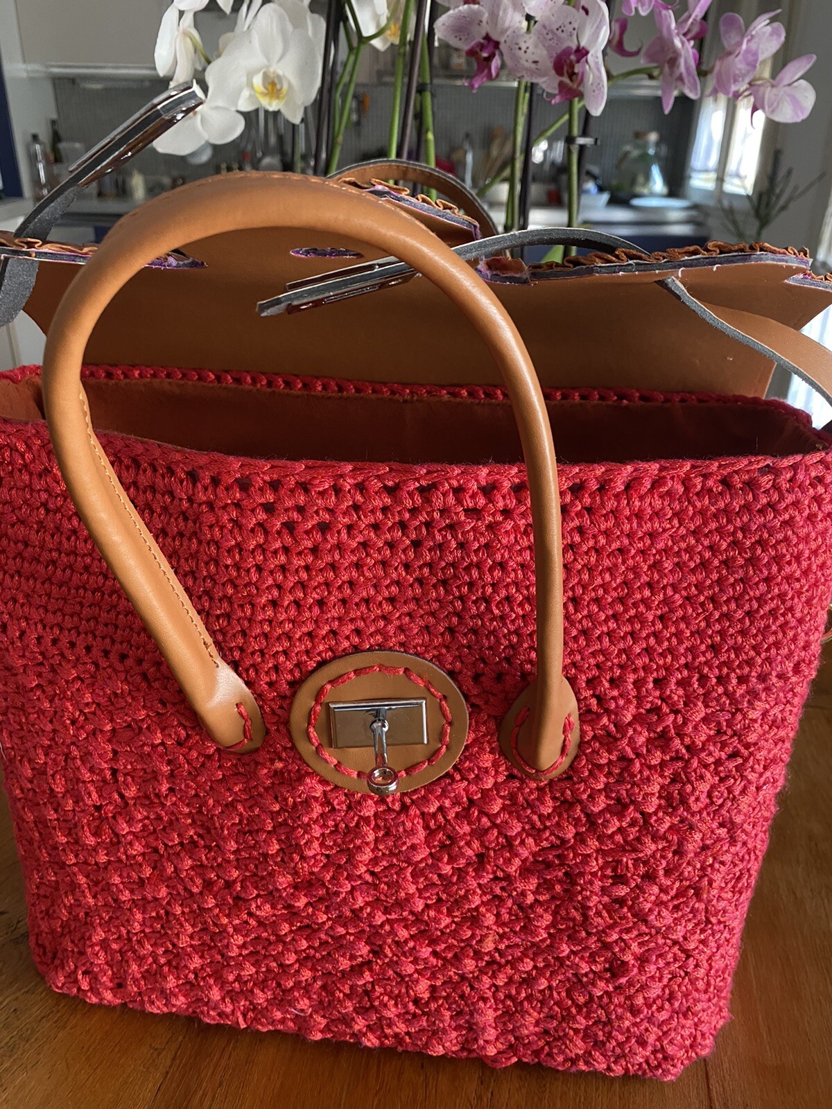 SAOLA Borsa Donna Crochet Uncinetto Fatta A Mano Handmade Tote Bag