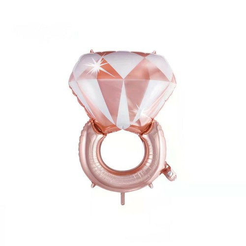 Huge Sparkly Diamond Ring Foil Balloon Wedding Engagement Party Decor Helium/Air - Picture 6 of 6