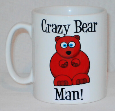 Tasse Crazy Bear Mann personalisiert lustig Tierliebhaber Zoowärter Küche Geschenk