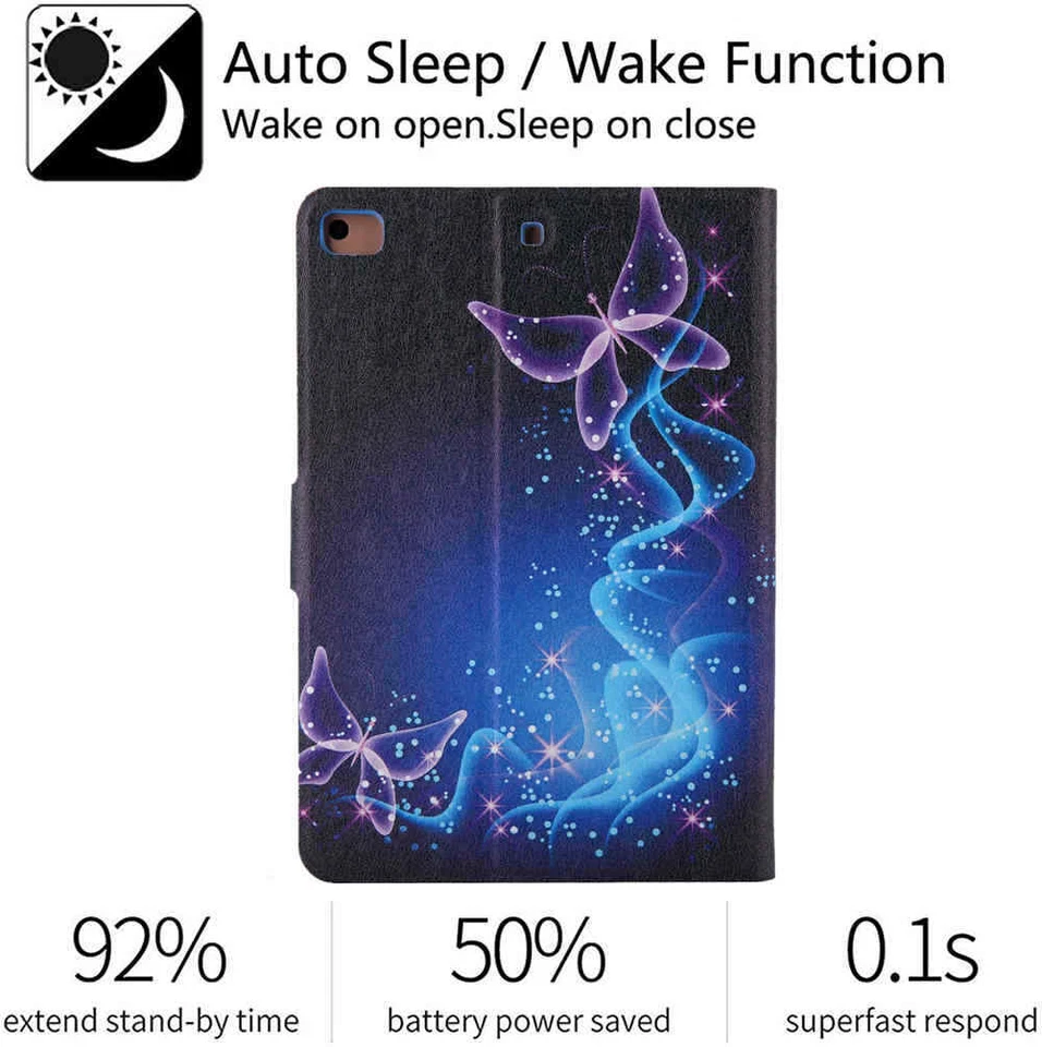 For iPad 5th 6th 7th Generation Mini Air Magnetic Flip Stand Leather Case Cover - Image 2 of 4