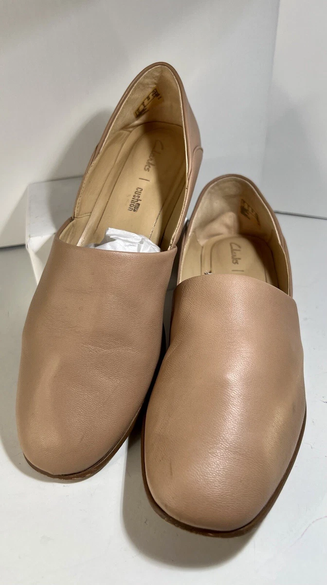 Lo dudo Subir y bajar periódico Clarks Cushion Plus Womens 8 Soft Tan Leather Slip On Loafer Pure Belle |  eBay