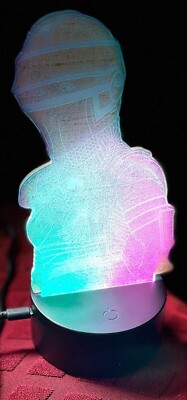 3-D creative visualization lamp interchangeable with three displays