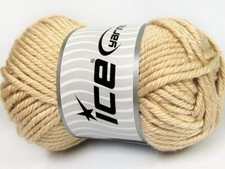 2-Skein Lot Atlas Jumbo Yarn superbulky acrylic 2x200g Beige
