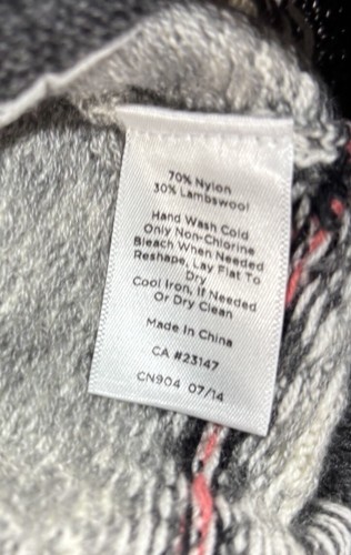 Talbots Nordic Fair Isle Lambswool Nylon Blend Pullover Ivory Womens Size XL NWT - Picture 7 of 11