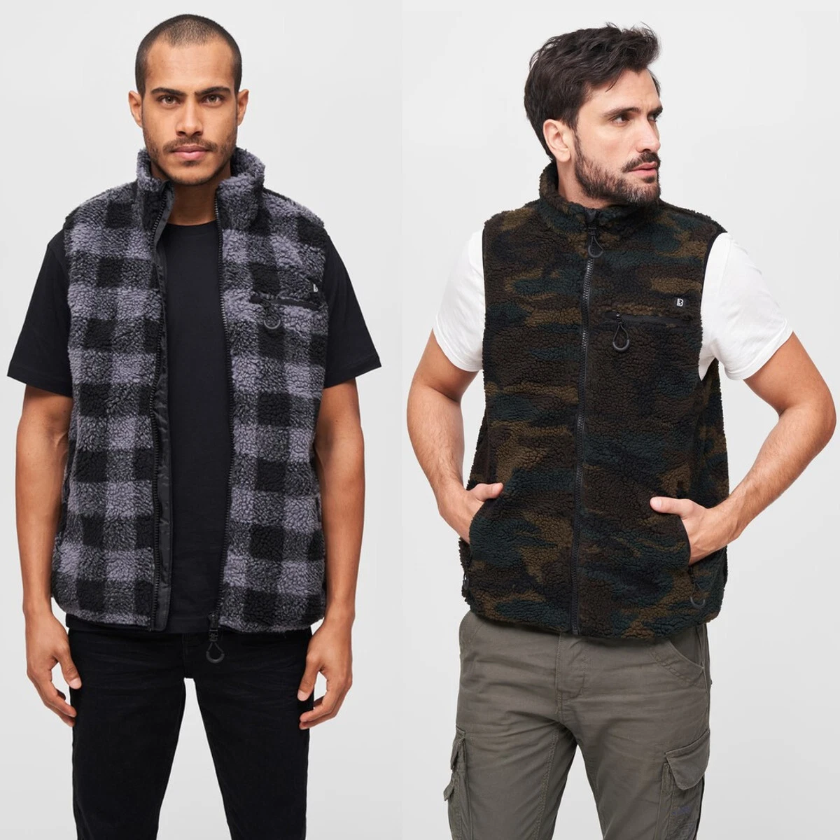 Brandit Teddy Polaire Gilet Hommes Gilet Veste Allround Col