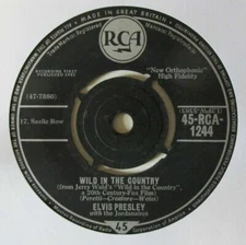 Elvis Presley(7" Vinyl)---UK Issue----Wild In The Country-RCA-RCA 1244