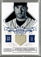 2012 National Treasures Triple Crown Winners Materials Justin Verlander /99