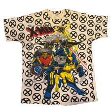 Vintage Marvel Comic X Men Uncanny Mega AOP Print T Shirt Wolverine Bishop Storm