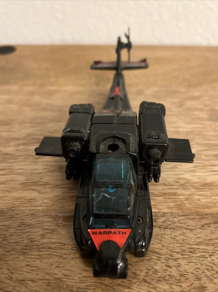 FIGURA DE ACCIÓN GOBOTS WARPATH HELICÓPTERO BANDAI DE COLECCIÓN (1985) JUGUETE FUNDIDO A PRESIÓN Foto 3 de 4