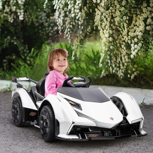Aosom Kids Ride On Sports Car, 12V Battery Powered Electric Toy w/Parent Remote Control, Bluetooth, Music & LED Lights W in Toys & Games
