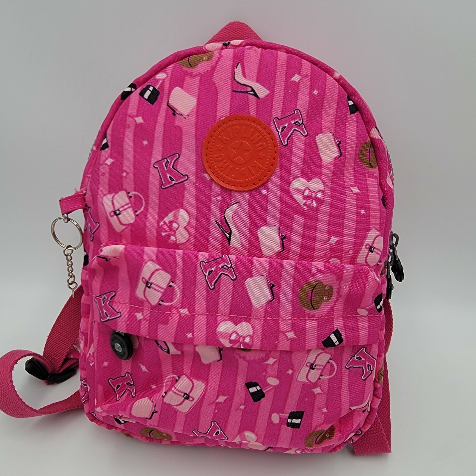 Kipling Pink Small-Medium Backpack Multicolor Euc… - image 1
