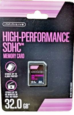 Infinitive High-Performance SDHC Memory Card 32GB (Upto 40 Mb/s)