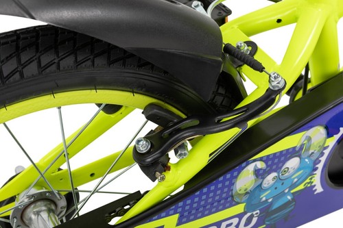 Kinderfahrrad Turbo 16 Zoll Kinder Fahrrad mit Stützrädern Gelb Blau ab 4 Jahren - Bild 18 von 19