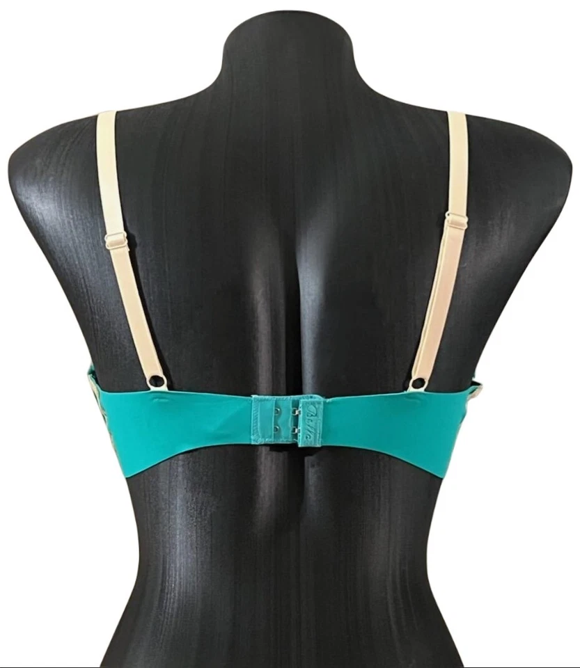 Sujetador push up eléctrico de 3 vías verde azulado 38C Foto 3 de 3