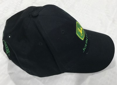 Cappello Baseball John Deere Uomo - Nero Con Ricamo 'Nothing Runs Like A Deere' - Taglia Unica Regolabile