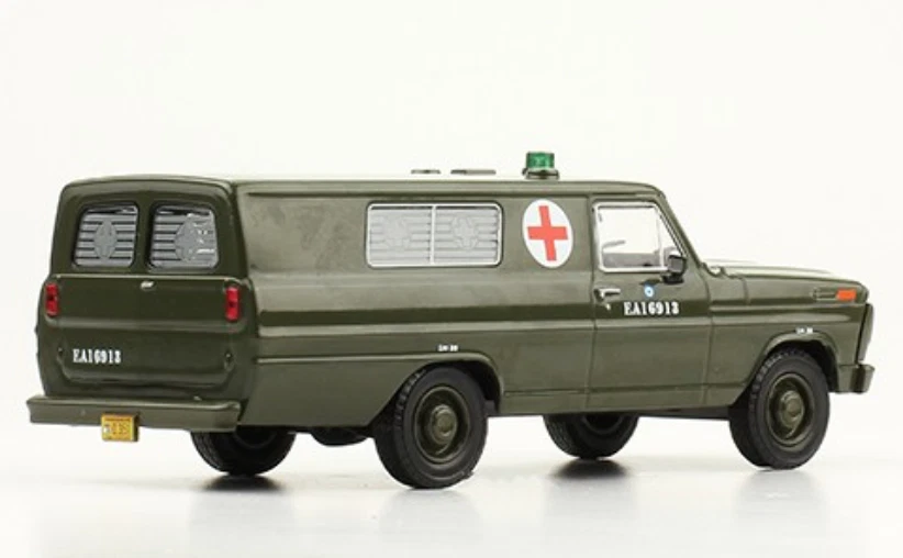 Camión Ford F-100 1969 Ejército Ambulancia Argentina Raro Diecast Escala 1:43+Revista Foto 3 de 3