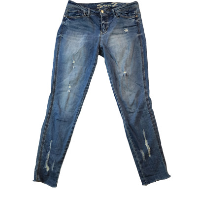 Seven7 Jeans Women s Legging Skinny Distressed Seams Light Wash Stretch Size 10