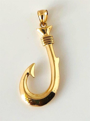 14K Solid Yellow Gold Hawaiian Fish 