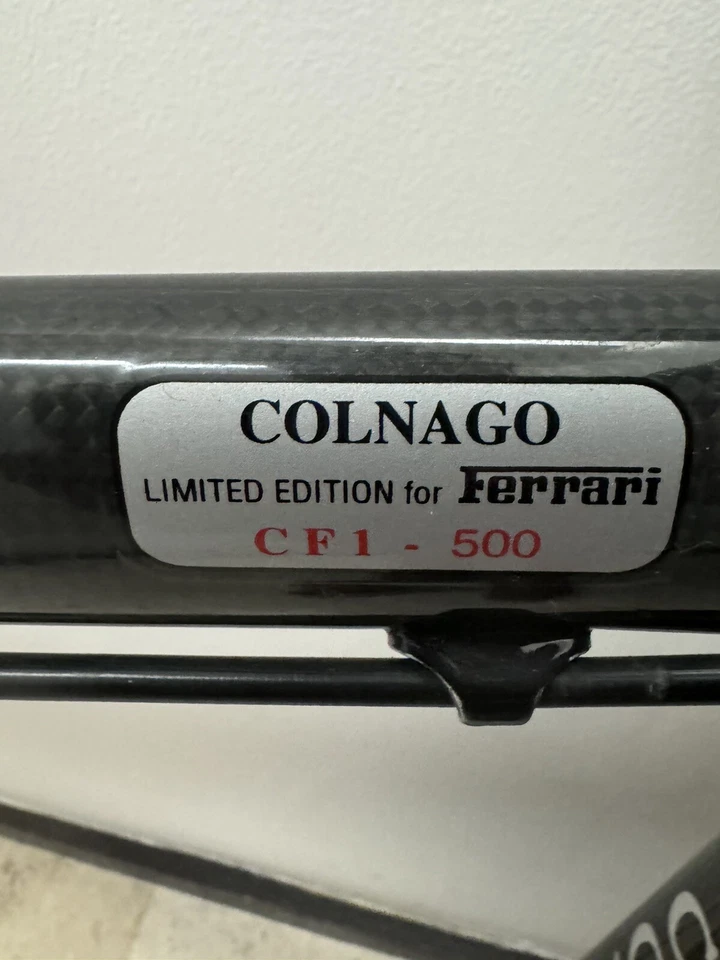 Bicicleta de carretera de carbono CF1 edición limitada rara y coleccionable Colnago para Ferrari Foto 3 de 4