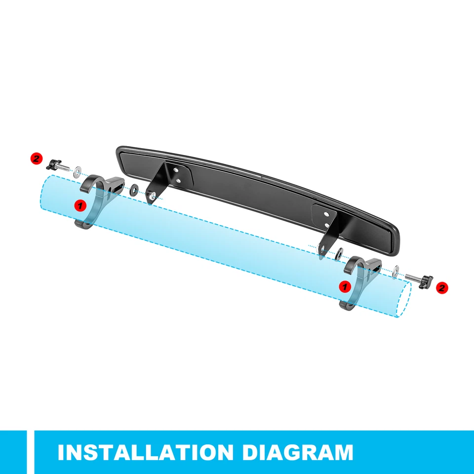 Зеркало центрального вида 1,75/2 дюйма для вездехода подходит для CF-MOTO ZFORCE 500 800 950 Honda Talon 1000X - Изображение 2 из 4