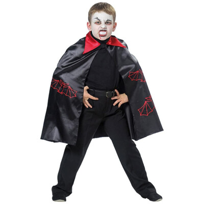 Vampir Fledermaus Kostüm Kinder - Halloween Karneval Kostüm Mit Cape & Maske | Für Mädchen & Jungen