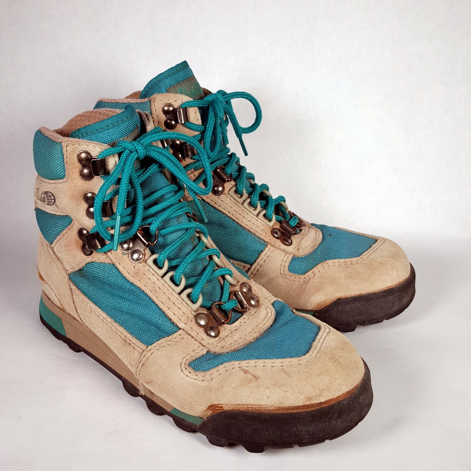 Vasque Hiking Boots Women's Size 7 Trail Teal Blue Nubuck Canvas 7591-image