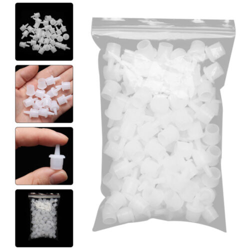 100 Pcs Eyelash Glue Bottle Stopper Gluebot Replacement Tips Extension Supplies