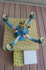 Blank Adventsleuchter mit 4 sitzenden Engeln, farbig LEF 050, OVP