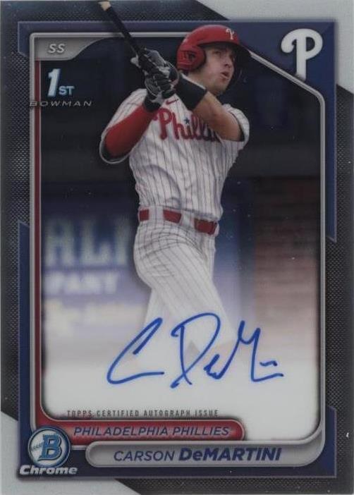 2024 Bowman Draft - Chrome Prospect Autographs #CPA-CD Carson DeMartini (AU, RC)