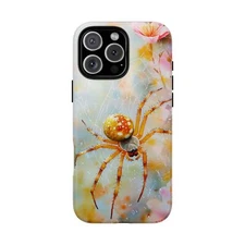 For iPhone / Galaxy / Pixel | Phone-Ink Case - Orb Weaver Spider Web Garden