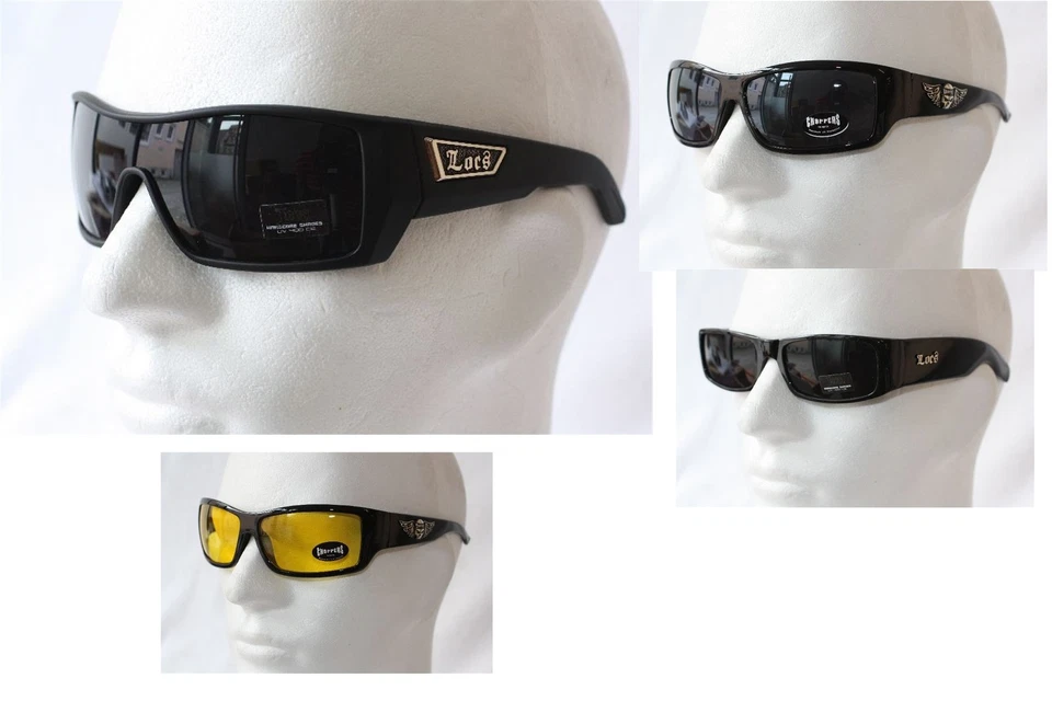 LOCS BIKER GANGS SPORT SONNENBRILLE  HARDCORE SHADES BRILLE CHOPPERS  OG  - Bild 1 von 1