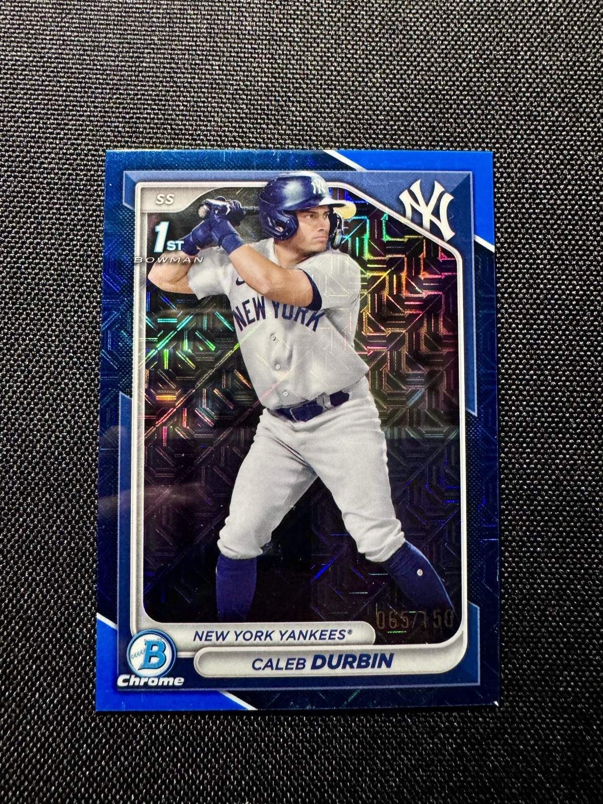 2024 Bowman Chrome #BCP-214 Caleb Durbin Blue Mojo Refractors #/150 1st