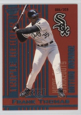 2000 Pacific Revolution Triple Header Platinum Blue 86/359 Frank Thomas HOF 05k6