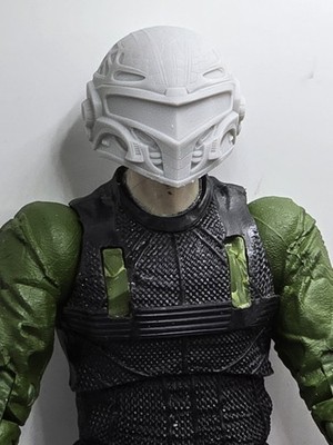 3d Print PROTO SNAKE COMMANDER HEAD 1:10 7'' SELECT DC MULTIVERSE 