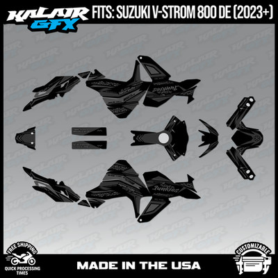 Graphics Kit for Suzuki V-STROM 800 DE (2023+) Rugged Series-SMOKE
