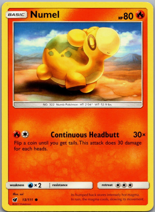Pokemon - NUMEL 13/111 - CRIMSON INVASION - NM/M