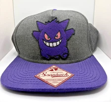 Pokemon Gengar Purple Snapback Hat Cap 2014 Pokémon Nintendo Gamefreak New W/tag