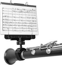 Clarinet Lyre TC10, Adjustable Marching Band Lyre for Clarinet with Flip Folder,