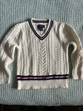 Polo Ralph Lauren Cream Sweater Cable Knit, 100 Cotton, Size 3T