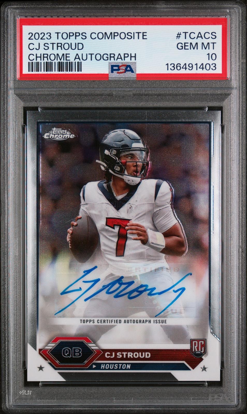 2023 Topps Composite Topps Chrome Autographs #TCACS Cj Stroud PSA 10 view 1