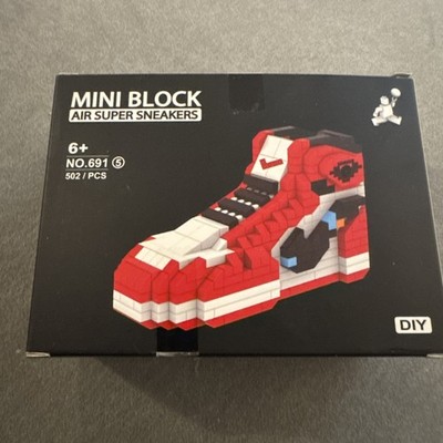 Mini Block Air Super Sneaker Bausteine - 502 Stück - DIY - ROT Nr. 691