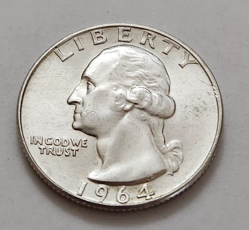 AU BU 1964 D Washington Quarter 25c 90% Silver (X56)